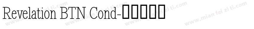 Revelation BTN Cond字体转换